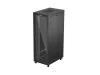 Lanberg FF01-8247-12BL 19" 47U SZÉL:800mm MÉLY:1200mm MAG:2350mm lapraszerelt LCD üvegajtós fekete szerver szekrény