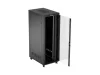 Lanberg FF01-8247-12BL 19" 47U SZÉL:800mm MÉLY:1200mm MAG:2350mm lapraszerelt LCD üvegajtós fekete szerver szekrény