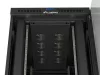 Lanberg FF01-8247-12BL 19" 47U SZÉL:800mm MÉLY:1200mm MAG:2350mm lapraszerelt LCD üvegajtós fekete szerver szekrény