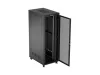 Lanberg FF01-8247-23BL 19" 47U SZÉL:800mm MÉLY:1200mm MAG:2343mm lapraszerelt LCD hálós fémajtós fekete szerver szekrény
