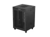 Lanberg FF01-8822-23BL 19" 22U SZÉL:800mm MÉLY:800mm MAG:1239mm lapraszerelt LCD hálós fémajtós fekete álló rack szekrény