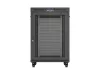 Lanberg FF01-8822-23BL 19" 22U SZÉL:800mm MÉLY:800mm MAG:1239mm lapraszerelt LCD hálós fémajtós fekete álló rack szekrény