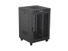 Lanberg FF01-8822-23BL 19" 22U SZÉL:800mm MÉLY:800mm MAG:1239mm lapraszerelt LCD hálós fémajtós fekete álló rack szekrény