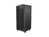 Lanberg FF01-8837-23BL 19" 37U SZÉL:800mm MÉLY:800mm MAG:1721mm lapraszerelt LCD hálós fémajtós fekete álló rack szekrény