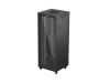 Lanberg FF01-8842-12BL 19" 42U SZÉL:800mm MÉLY:800mm MAG:2122mm LCD lapraszerelt üvegajtós fekete álló rack szekrény