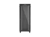 Lanberg FF01-8842-12BL 19" 42U SZÉL:800mm MÉLY:800mm MAG:2122mm LCD lapraszerelt üvegajtós fekete álló rack szekrény