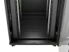 Lanberg FF01-8842-12BL 19" 42U SZÉL:800mm MÉLY:800mm MAG:2122mm LCD lapraszerelt üvegajtós fekete álló rack szekrény