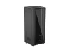 Lanberg FF01-8842-12B 19" 42U SZÉL:800mm MÉLY:800mm MAG:2047mm lapraszerelt üvegajtós fekete álló rack szekrény