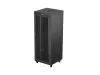 Lanberg FF01-8842-23BL 19" 42U SZÉL:800mm MÉLY:800mm MAG:2122mm lapraszerelt LCD hálós fémajtós fekete álló rack szekrény