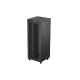 Lanberg FF01-8842-23BL 19" 42U SZÉL:800mm MÉLY:800mm MAG:2122mm lapraszerelt LCD hálós fémajtós fekete álló rack szekrény