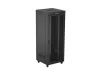 Lanberg FF01-8842-23BL 19" 42U SZÉL:800mm MÉLY:800mm MAG:2122mm lapraszerelt LCD hálós fémajtós fekete álló rack szekrény