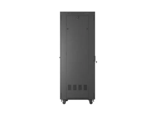 Lanberg FF01-8842-23BL 19" 42U SZÉL:800mm MÉLY:800mm MAG:2122mm lapraszerelt LCD hálós fémajtós fekete álló rack szekrény