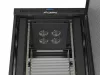 Lanberg FF01-8842-23BL 19" 42U SZÉL:800mm MÉLY:800mm MAG:2122mm lapraszerelt LCD hálós fémajtós fekete álló rack szekrény