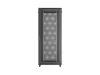 Lanberg FF01-8842-23B 19" 42U SZÉL:800mm MÉLY:800mm MAG:2047mm lapraszerelt hálós fémajtós fekete álló rack szekrény