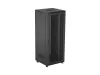 Lanberg FF01-8842-23B 19" 42U SZÉL:800mm MÉLY:800mm MAG:2047mm lapraszerelt hálós fémajtós fekete álló rack szekrény