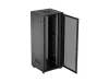 Lanberg FF01-8842-23B 19" 42U SZÉL:800mm MÉLY:800mm MAG:2047mm lapraszerelt hálós fémajtós fekete álló rack szekrény