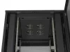 Lanberg FF01-8842-23B 19" 42U SZÉL:800mm MÉLY:800mm MAG:2047mm lapraszerelt hálós fémajtós fekete álló rack szekrény
