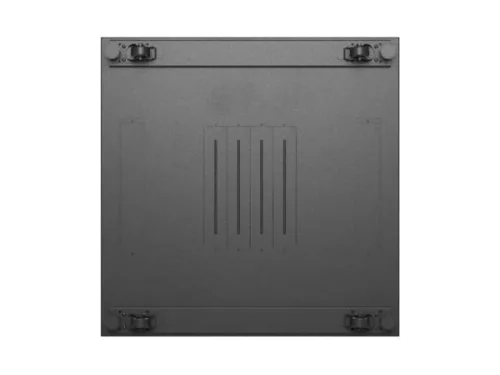 Lanberg FF01-8847-12B 19" 47U SZÉL:800mm MÉLY:800mm MAG:2270mm lapraszerelt üvegajtós fekete álló rack szekrény
