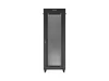 Lanberg FF01-8847-23BL 19" 47U SZÉL:800mm MÉLY:800mm MAG:2343mm lapraszerelt LCD hálós fémajtós fekete álló rack szekrény