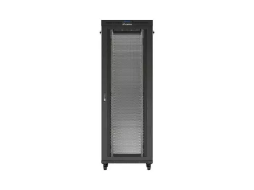 Lanberg FF01-8847-23BL 19" 47U SZÉL:800mm MÉLY:800mm MAG:2343mm lapraszerelt LCD hálós fémajtós fekete álló rack szekrény