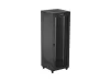Lanberg FF01-8847-23BL 19" 47U SZÉL:800mm MÉLY:800mm MAG:2343mm lapraszerelt LCD hálós fémajtós fekete álló rack szekrény