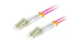 Lanberg FO-LULU-MD41-0020-VT Multimódusú OM4 50/125 LSZH 2xLC/UPC csatlakozóval duplex optikai patch kábel 2m