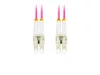 Lanberg FO-LULU-MD41-0020-VT Multimódusú OM4 50/125 LSZH 2xLC/UPC csatlakozóval duplex optikai patch kábel 2m