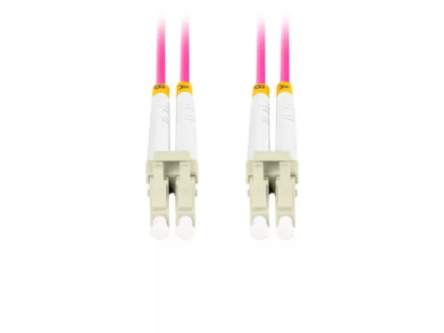 Lanberg FO-LULU-MD41-0100-VT Multimódusú OM4 50/125 LSZH 2xLC/UPC csatlakozóval duplex optikai patch kábel 10m