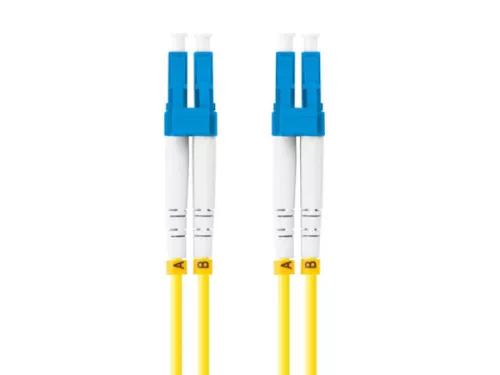 Lanberg FO-LULU-SD11-0020-YE Monomódusú OS2 LSZH 2xLC/UPC csatlakozóval duplex optikai patch kábel 2m