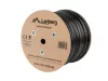 Lanberg LCU6-21CU-0305-BK Cat.6 UTP PE CU Fca 250MHz AWG23 305m árnyékolatlan fekete kültéri kábel