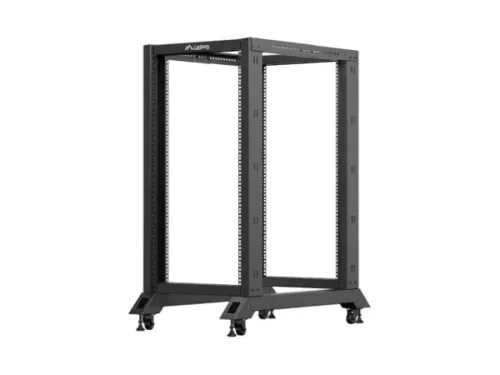 Lanberg OR01-6022-B 19" 22U SZÉL:600mm MÉLY:1000mm MAG:1673mm lapraszerelt fekete rack keret