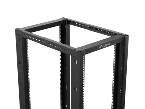 Lanberg OR01-6022-B 19" 22U SZÉL:600mm MÉLY:1000mm MAG:1673mm lapraszerelt fekete rack keret