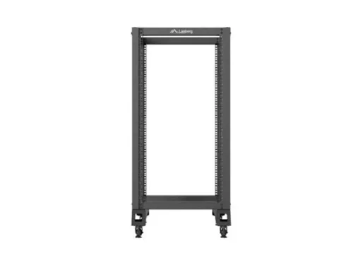 Lanberg OR01-6022-B 19" 22U SZÉL:600mm MÉLY:1000mm MAG:1673mm lapraszerelt fekete rack keret