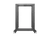 Lanberg OR01-6022-B 19" 22U SZÉL:600mm MÉLY:1000mm MAG:1673mm lapraszerelt fekete rack keret