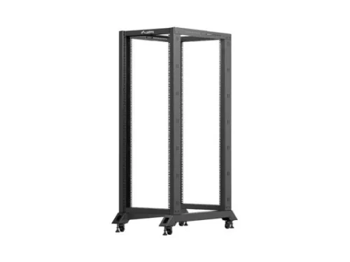 Lanberg OR01-6032-B 19" 32U SZÉL:600mm MÉLY:1000mm MAG:1673mm lapraszerelt fekete rack keret