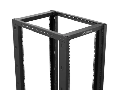 Lanberg OR01-6032-B 19" 32U SZÉL:600mm MÉLY:1000mm MAG:1673mm lapraszerelt fekete rack keret