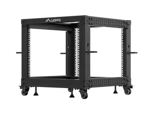 Lanberg OR01-6109-B 19" 9U SZÉL:600mm MÉLY:600-1100mm MAG:577mm lapraszerelt fekete állítható rack keret