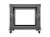 Lanberg OR01-6109-B 19" 9U SZÉL:600mm MÉLY:600-1100mm MAG:577mm lapraszerelt fekete állítható rack keret