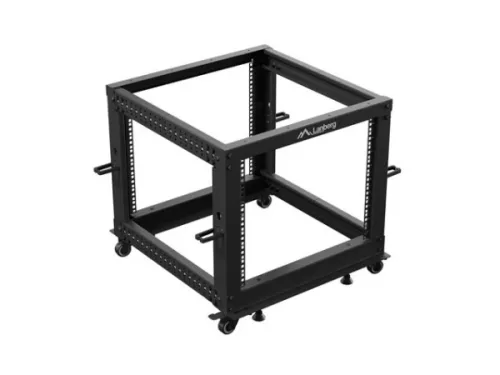 Lanberg OR01-6109-B 19" 9U SZÉL:600mm MÉLY:600-1100mm MAG:577mm lapraszerelt fekete állítható rack keret
