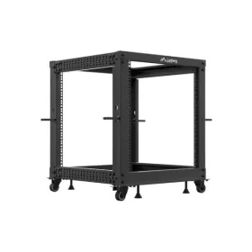   Lanberg OR01-6112-B 19" 12U SZÉL:600mm MÉLY:600-1100mm MAG:711mm lapraszerelt fekete állítható rack keret