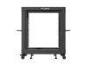 Lanberg OR01-6112-B 19" 12U SZÉL:600mm MÉLY:600-1100mm MAG:711mm lapraszerelt fekete állítható rack keret