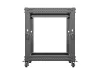 Lanberg OR01-6112-B 19" 12U SZÉL:600mm MÉLY:600-1100mm MAG:711mm lapraszerelt fekete állítható rack keret
