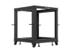 Lanberg OR01-6112-B 19" 12U SZÉL:600mm MÉLY:600-1100mm MAG:711mm lapraszerelt fekete állítható rack keret