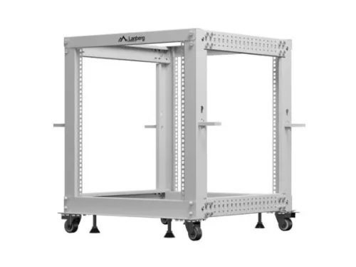 Lanberg OR01-6112-S 19" 12U SZÉL:600mm MÉLY:600-1100mm MAG:711mm lapraszerelt szürke állítható rack keret