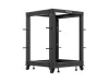 Lanberg OR01-6115-B 19" 15U SZÉL:600mm MÉLY:600-1100mm MAG:844mm lapraszerelt fekete állítható rack keret