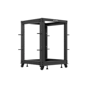   Lanberg OR01-6115-B 19" 15U SZÉL:600mm MÉLY:600-1100mm MAG:844mm lapraszerelt fekete állítható rack keret