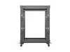 Lanberg OR01-6115-B 19" 15U SZÉL:600mm MÉLY:600-1100mm MAG:844mm lapraszerelt fekete állítható rack keret