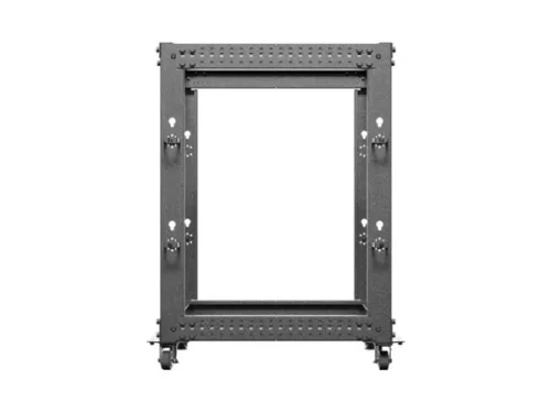Lanberg OR01-6115-B 19" 15U SZÉL:600mm MÉLY:600-1100mm MAG:844mm lapraszerelt fekete állítható rack keret