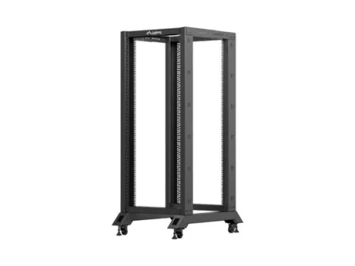 Lanberg OR01-6827-B 19" 27U SZÉL:600mm MÉLY:800mm MAG:1472mm lapraszerelt fekete rack keret