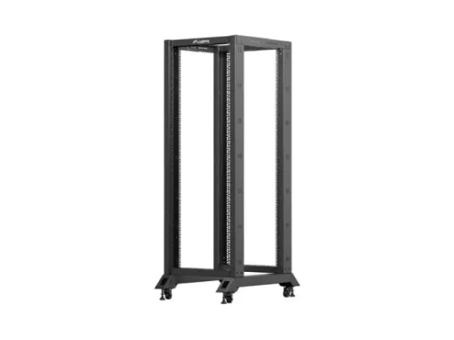 Lanberg OR01-6832-B 19" 32U SZÉL:600mm MÉLY:800mm MAG:1694mm lapraszerelt fekete rack keret